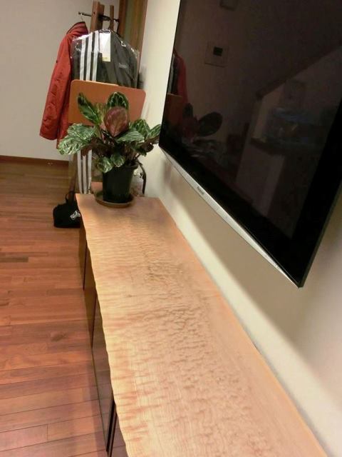 お客様からの喜びの声～広島県林様　紫檀・楓一枚板と天然木箸～20140402