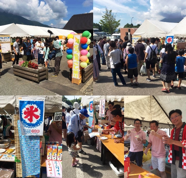 商工会青年部道の駅しなのにてかき氷販売20170805