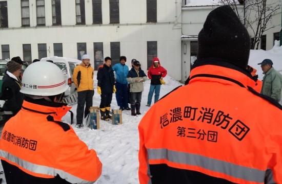 町の除雪作業に参加