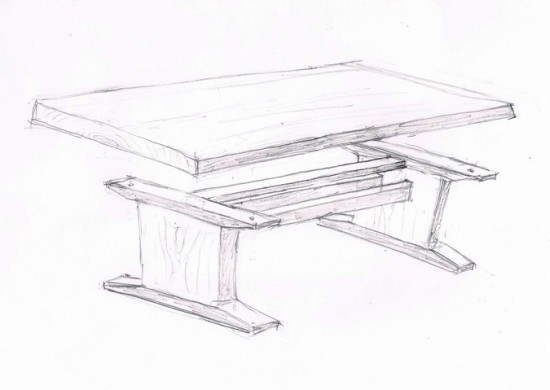 杉一枚板ダイニングテーブルの製作開始20131012-3