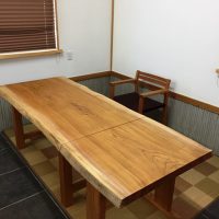 総欅造り一枚板デスク・サイドテーブル完成！20170521