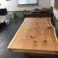 総杉造り巨木一枚板座卓、完成！20170907