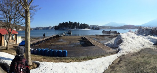 息子とワカサギ釣りへ20150326-4