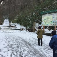 村上城跡へ20171231