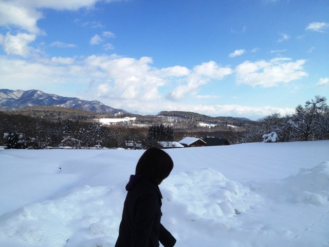 今日は昼の散歩へ。。