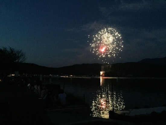 野尻湖灯ろう流し花火大会2015-1