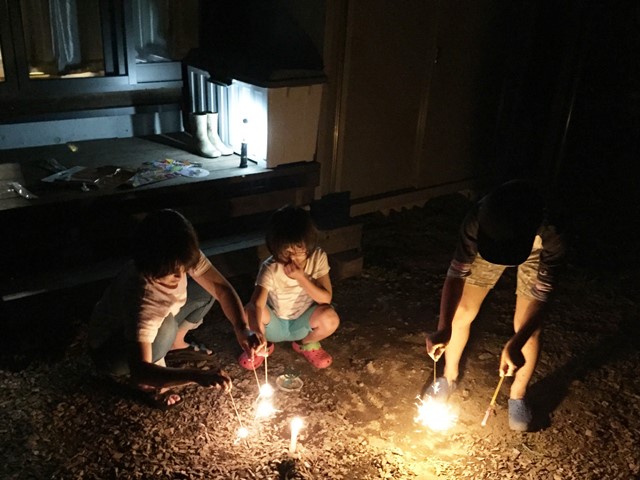 我が家の小さな花火大会20150726