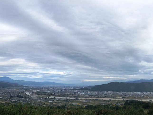 長野県千曲川氾濫20191014姨捨SA撮影