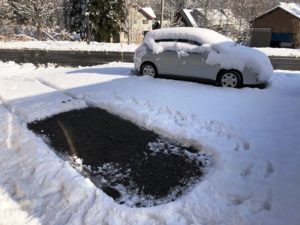 今朝の積雪は約15cm。20191130-2