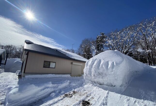 家の周りには城壁のような雪の壁が出来ました2