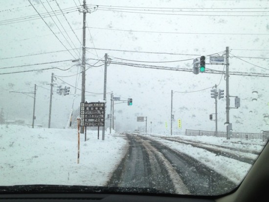 飯綱町積雪状況20131212