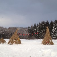 地区のどんど焼きがありました20140112