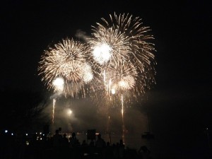 野尻湖灯ろう流し花火大会のお手伝い20140726-5