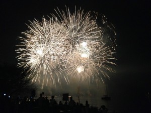 野尻湖灯ろう流し花火大会のお手伝い20140726-6