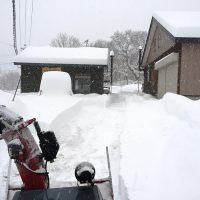 豪雪2日目・集落どんど焼き開催20170115