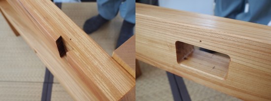 欅巨大一枚板テーブル脚、完成20140524-3