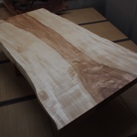 大阪府・惠中様の栃一枚板天板、完成20140605