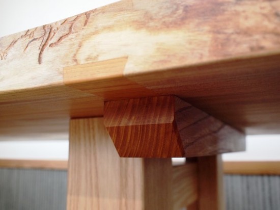 けやき一枚板テーブル天板完成20130807-4