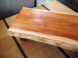 総欅造り一枚板座卓完成20130910-2