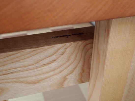 欅老木一枚板テーブル完成（ホワイトアッシュ兼用脚）3