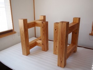 杉無垢材テーブル専用脚-1
