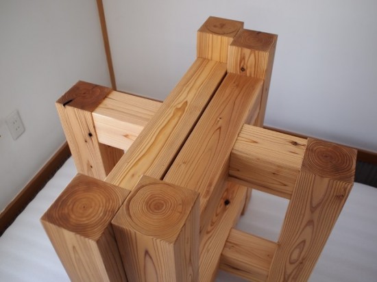 杉無垢材テーブル専用脚-3