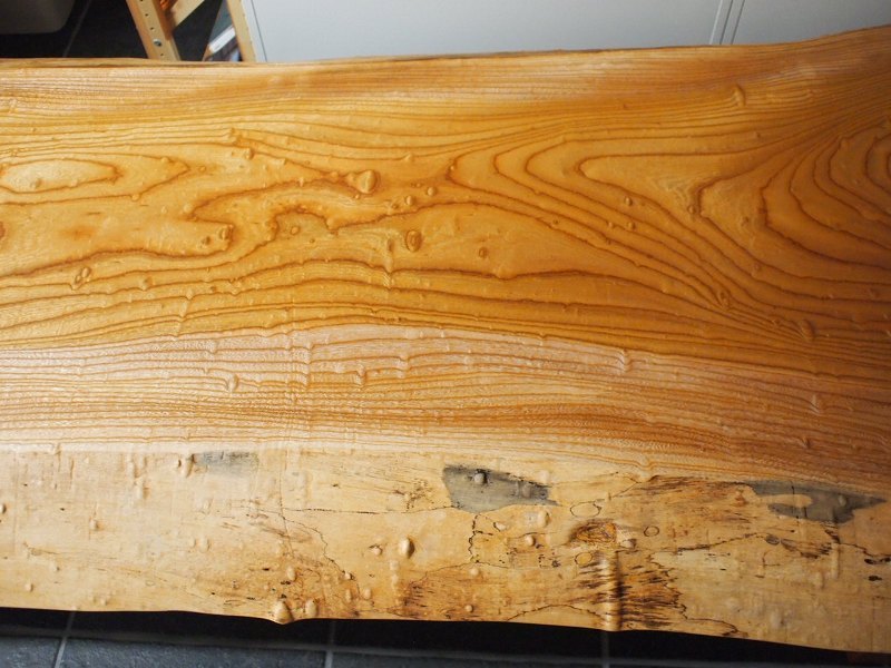 欅玉杢一枚板ロングテーブル3