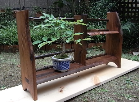 お客様の作品　エンジュの棚2